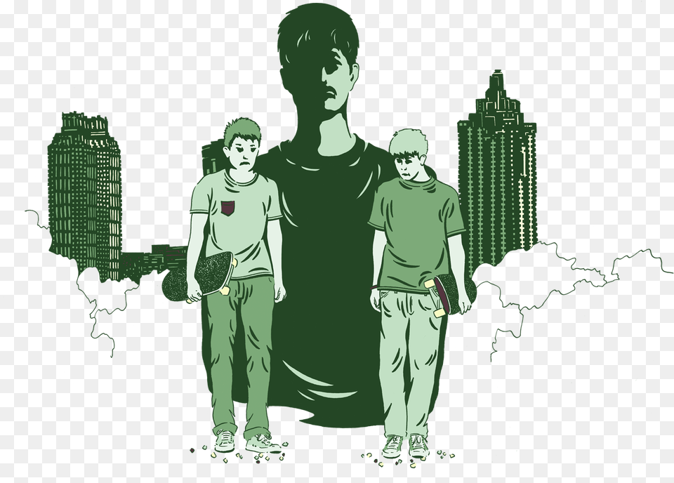 Illustration, City, Teen, Boy, Person Free Transparent Png