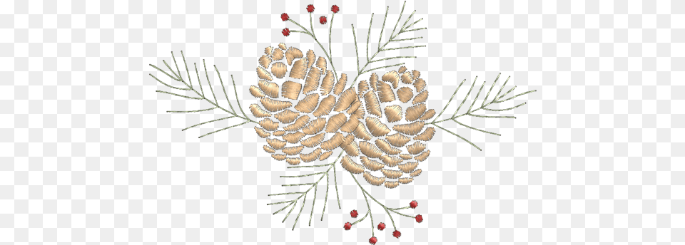 Illustration, Conifer, Embroidery, Pattern, Plant Free Transparent Png