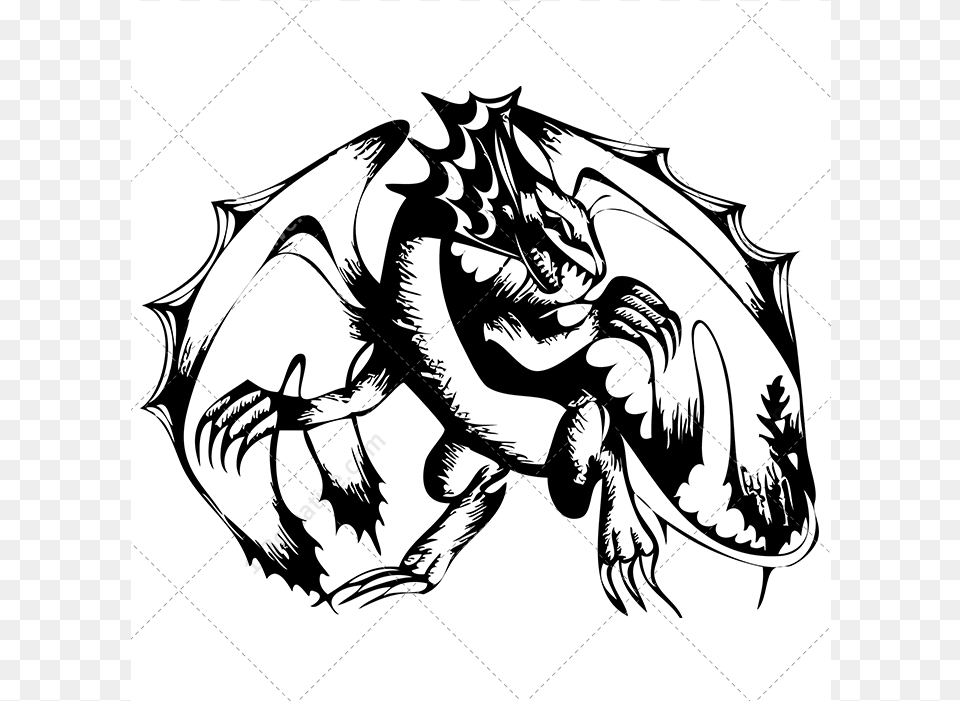 Illustration, Dragon, Person Free Png