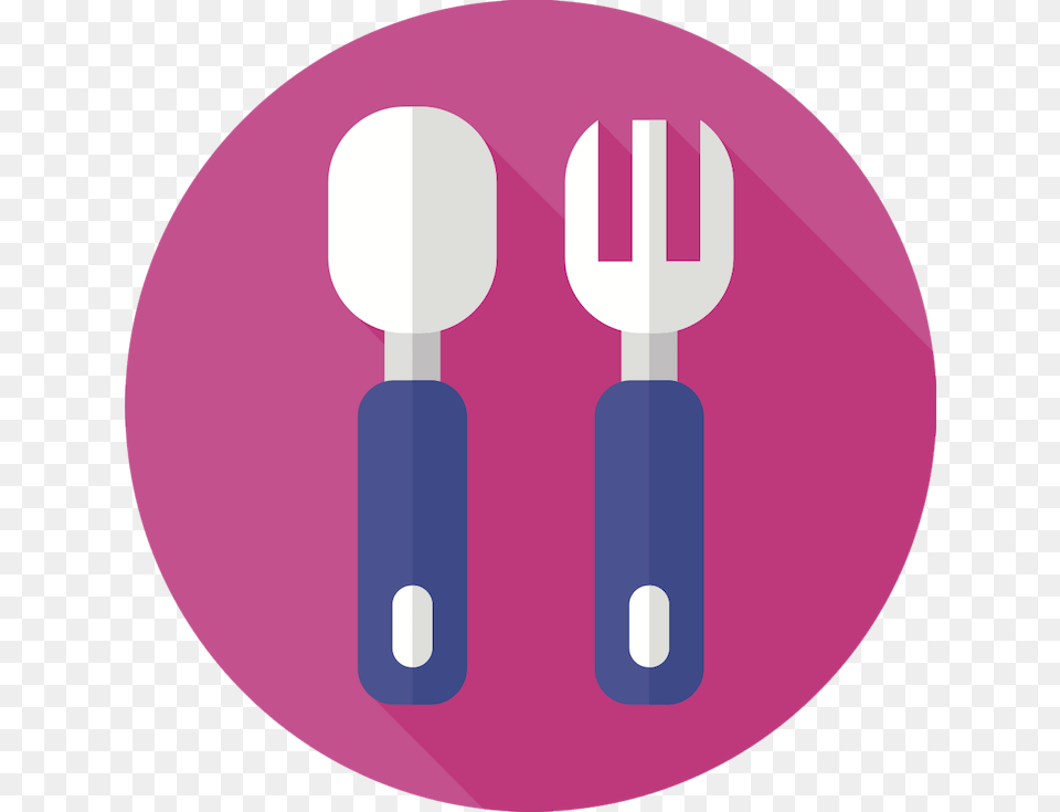 Illustration, Cutlery, Fork, Spoon, Disk Png Image