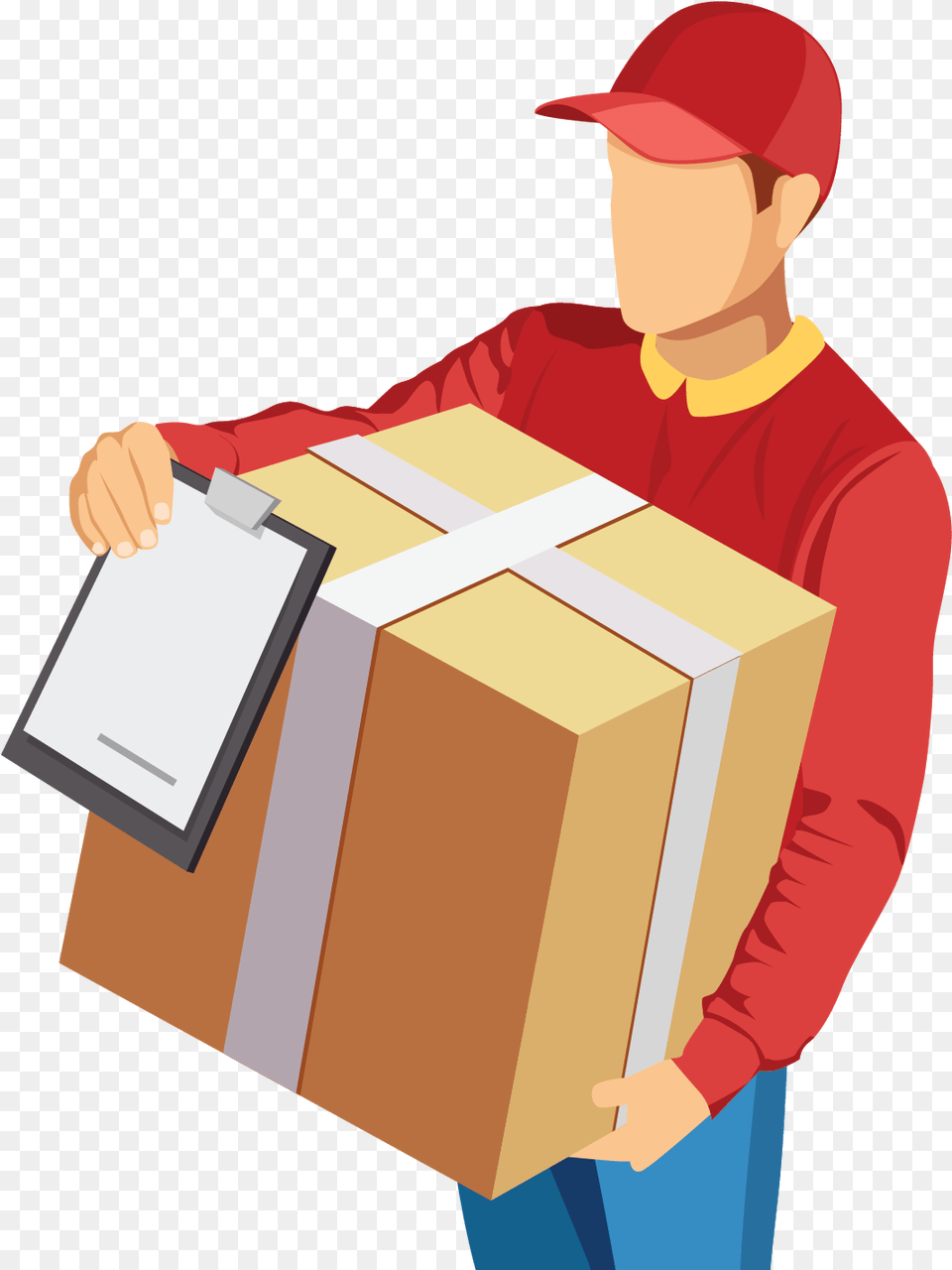 Illustration, Person, Box, Cardboard, Carton Png