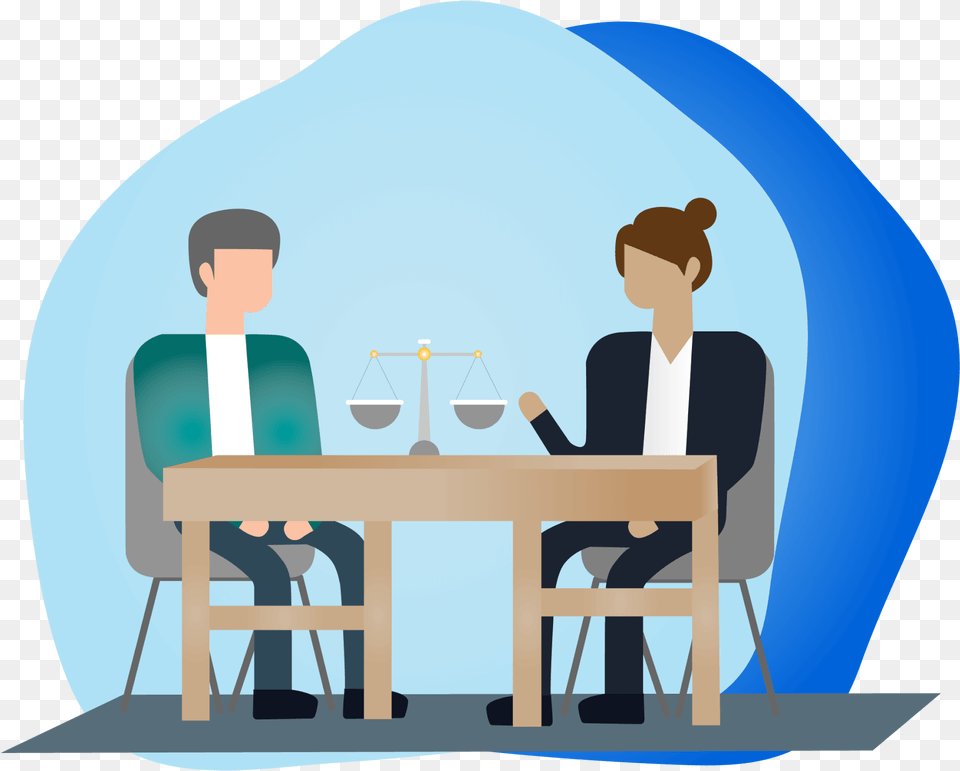 Illustration, Conversation, Interview, Person, Furniture Free Png