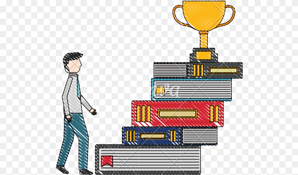 Illustration, Person, Trophy Free Png Download