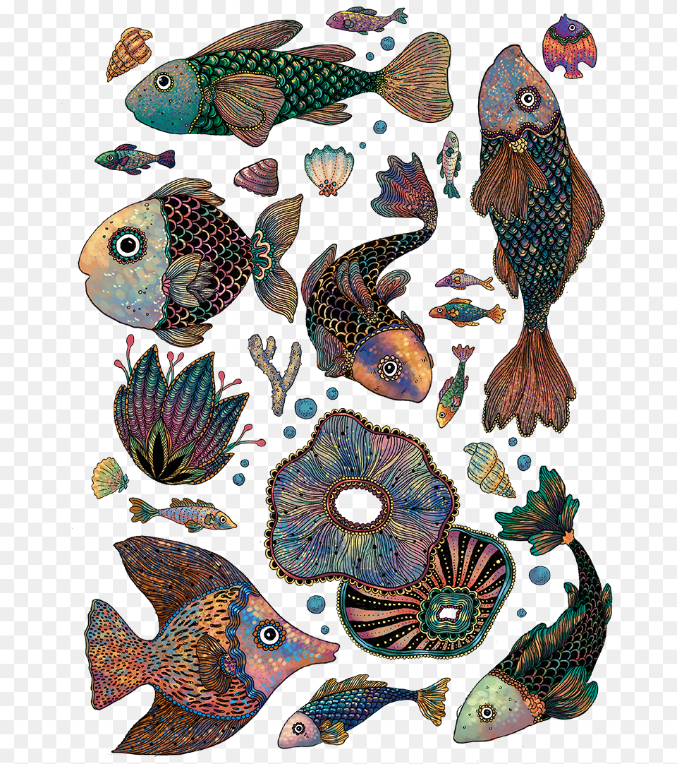 Illustration, Adult, Sea Life, Person, Pattern Png