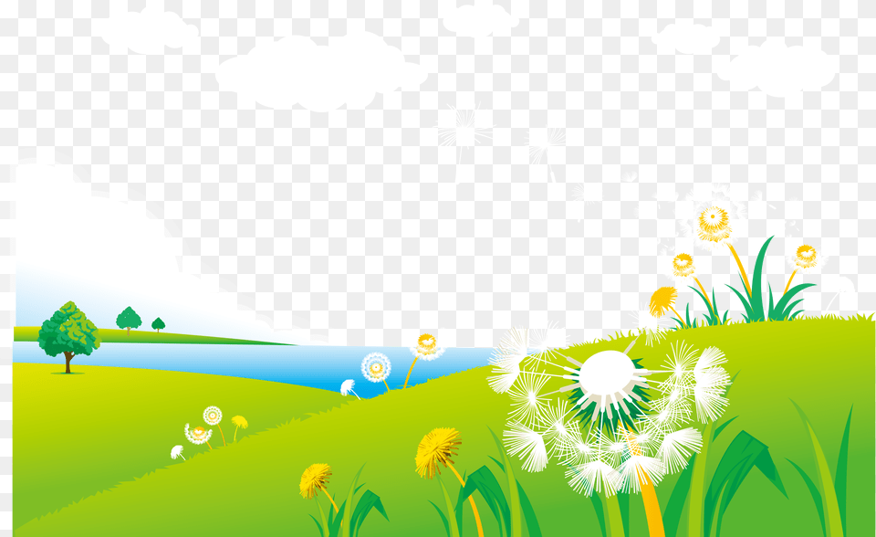 Illustration, Flower, Plant, Dandelion, Art Png