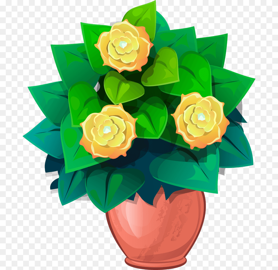 Illustration, Art, Potted Plant, Plant, Rose Free Png