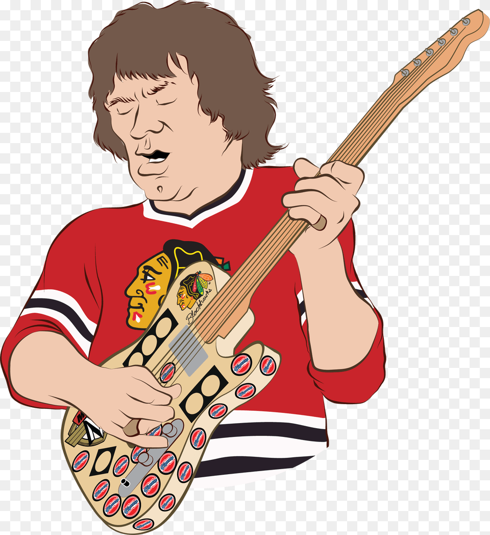 Illustration By Sean Thorensonvg Archive Chicago Blackhawks Iphone 6s Case Chicago Blackhawks, Guitar, Musical Instrument, Face, Person Free Transparent Png