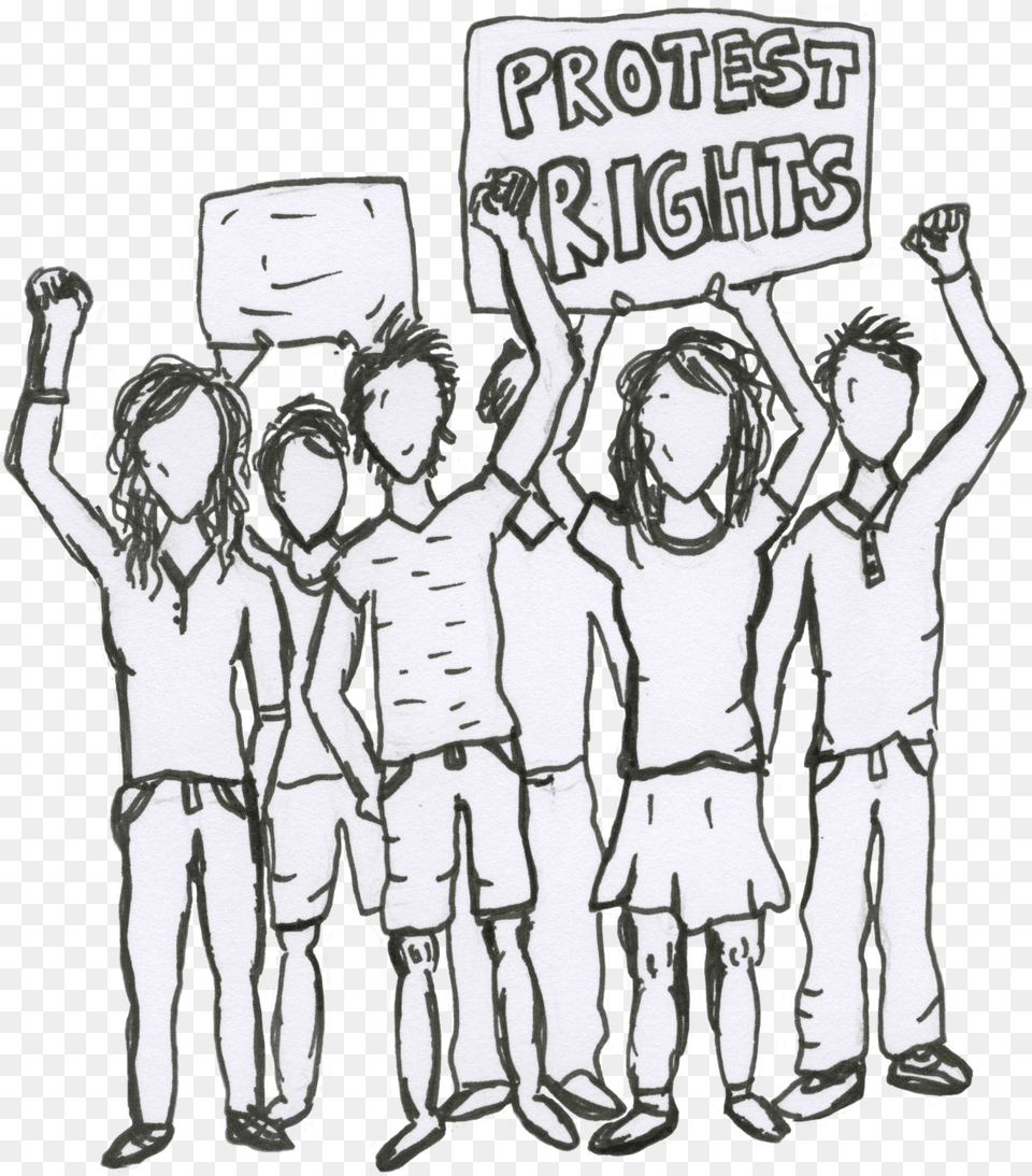 Illustration By Shannon Delurio People Protesting Drawing, Publication, Book, Comics, Person Free Transparent Png