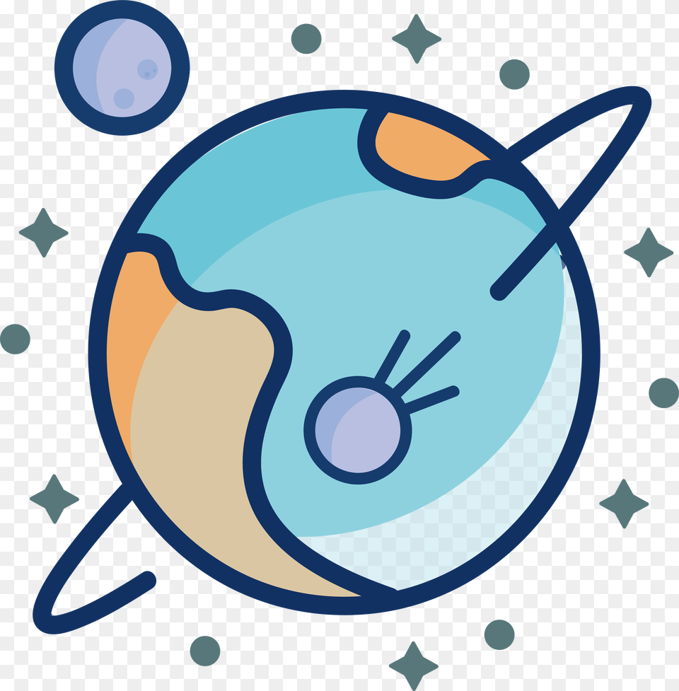 Illustration Flat Planet Minimalist And Vector Planets Transparent Vector, Astronomy, Outer Space, Ammunition, Grenade Free Png