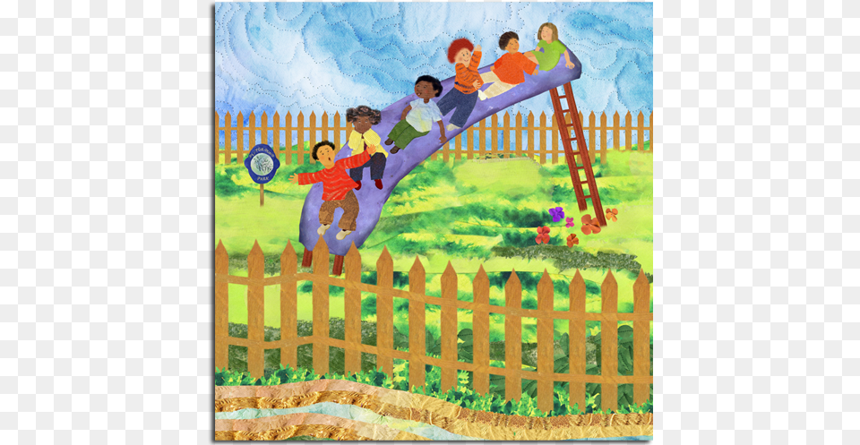 Illustration From Counting Book Book, Fence, Picket, Play Area, Boy Free Png Download
