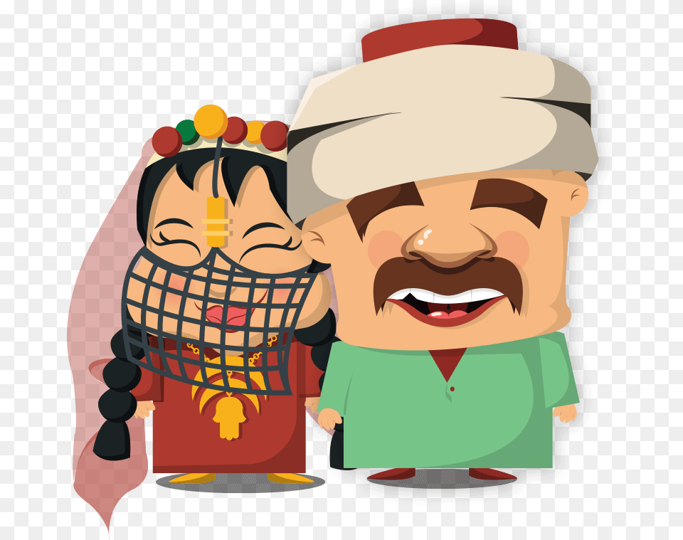 Illustration Funny Arab Characters For Designers Egyptian Cartoon Characters, Art, Baby, Person, Face Png Image
