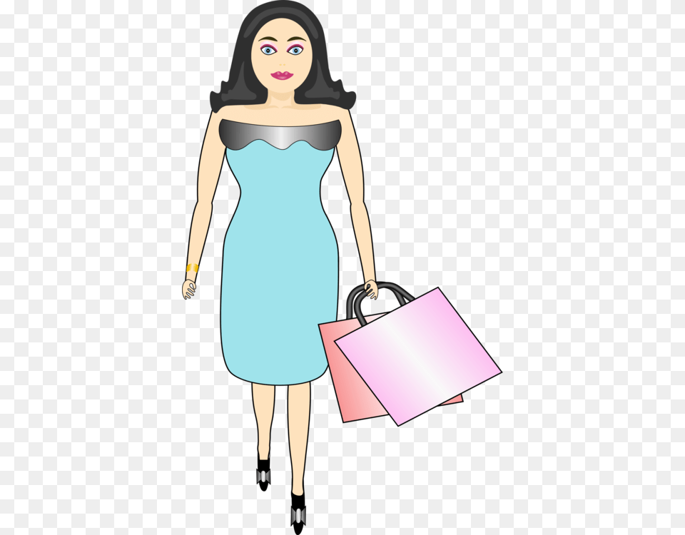 Illustration Girl, Adult, Shopping, Person, Female Free Png Download