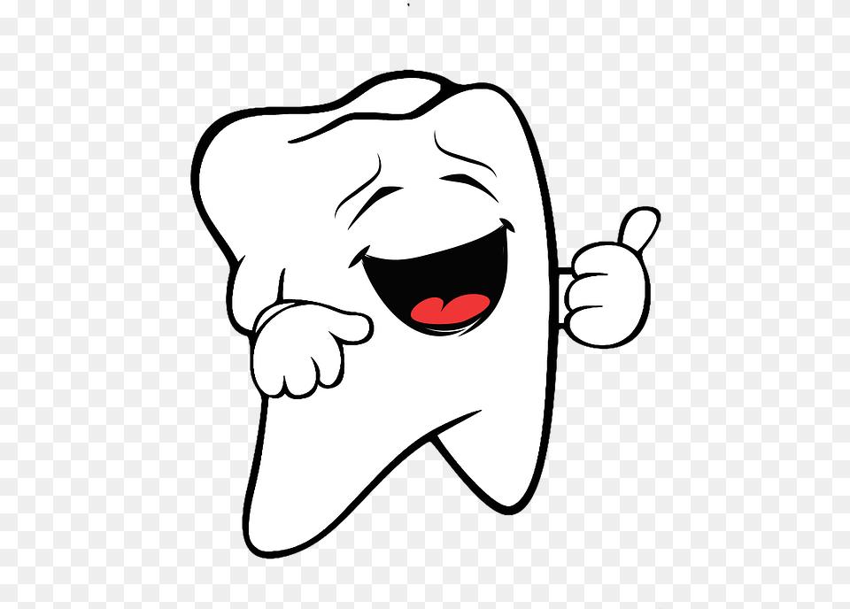 Illustration Happy Tooth Clipart Sticker Image Smile Dental Clinic Logo, Stencil, Body Part, Finger, Hand Free Transparent Png