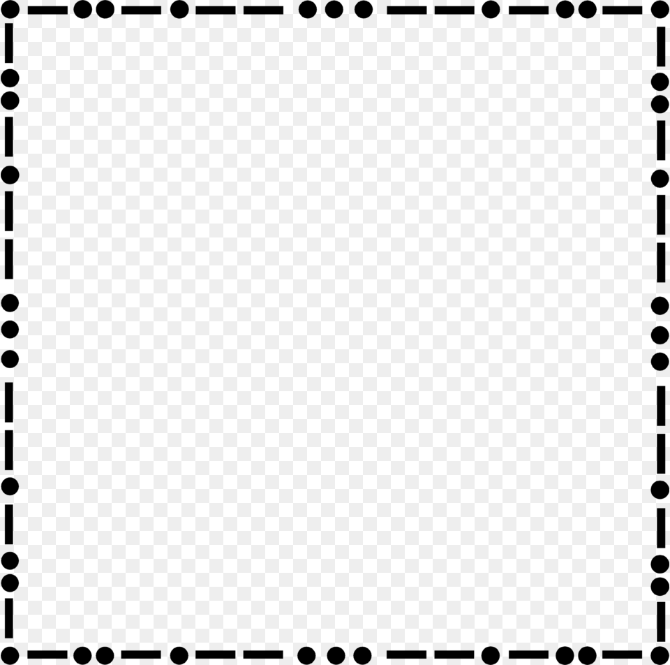 Illustration Of A Blank Dot And Dash Border Stock Photo, Gray Png Image