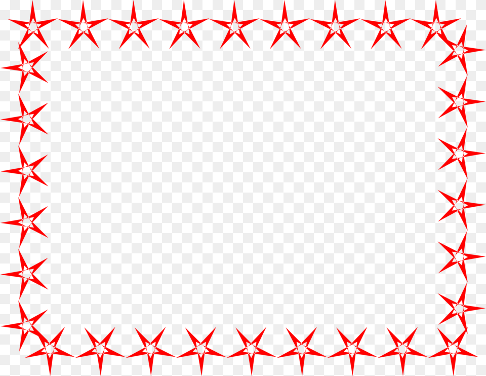 Illustration Of A Blank Frame Border Of Red Stars Borde De Estrellas, Pattern, Home Decor Free Png Download