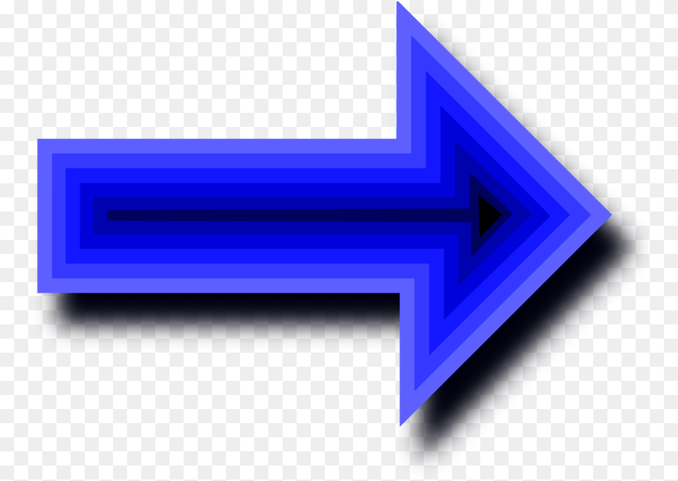 Illustration Of A Blue Right Arrow, Weapon Free Png