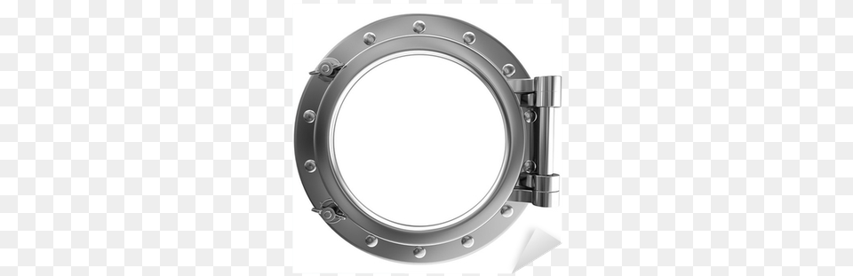 Illustration Of A Chrome Ship Porthole Sticker Pixers Black And White Porthole, Bathroom, Indoors, Room, Shower Faucet Png