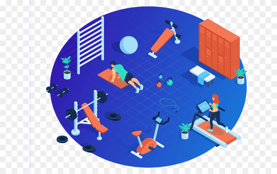 Illustration Of A Gym Workout In Gym Illustrations, Male, Boy, Child, Person Free Png