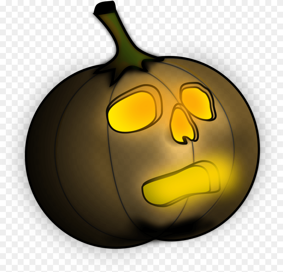 Illustration Of A Jack O Lantern Halloween Pumpkin 1 Inch, Food, Plant, Produce, Vegetable Png Image