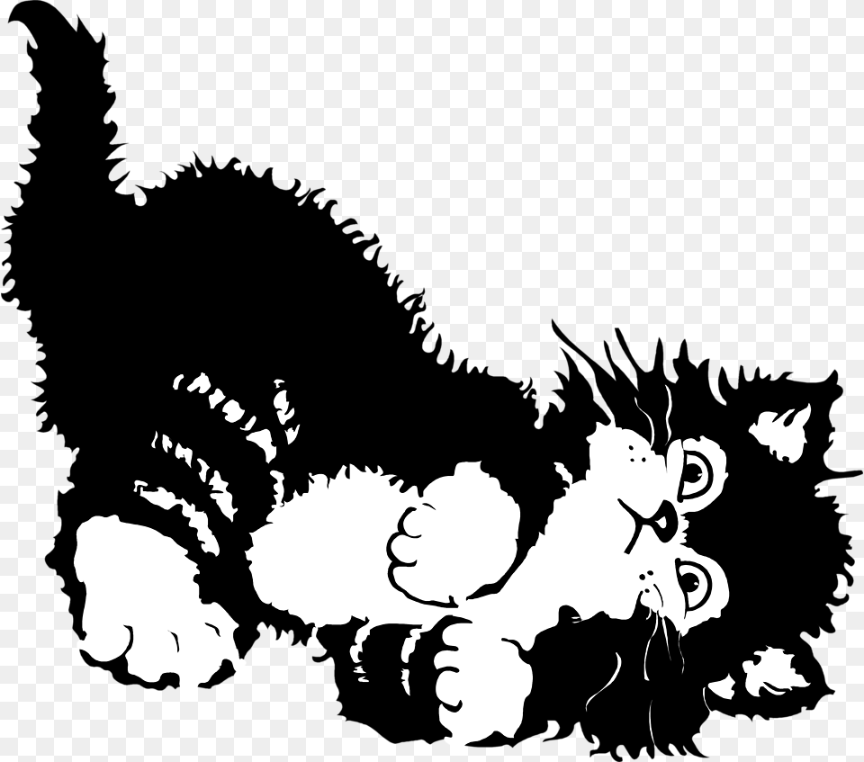 Illustration Of A Kitten Playing After Dealing With So Many Stupid People, Stencil, Body Part, Hand, Person Free Png