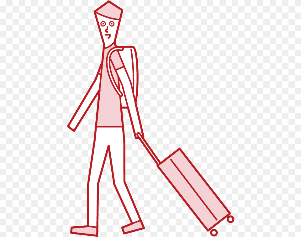 Illustration Of A Man Walking With A Suitcase Illustration, Cleaning, Person Free Png Download