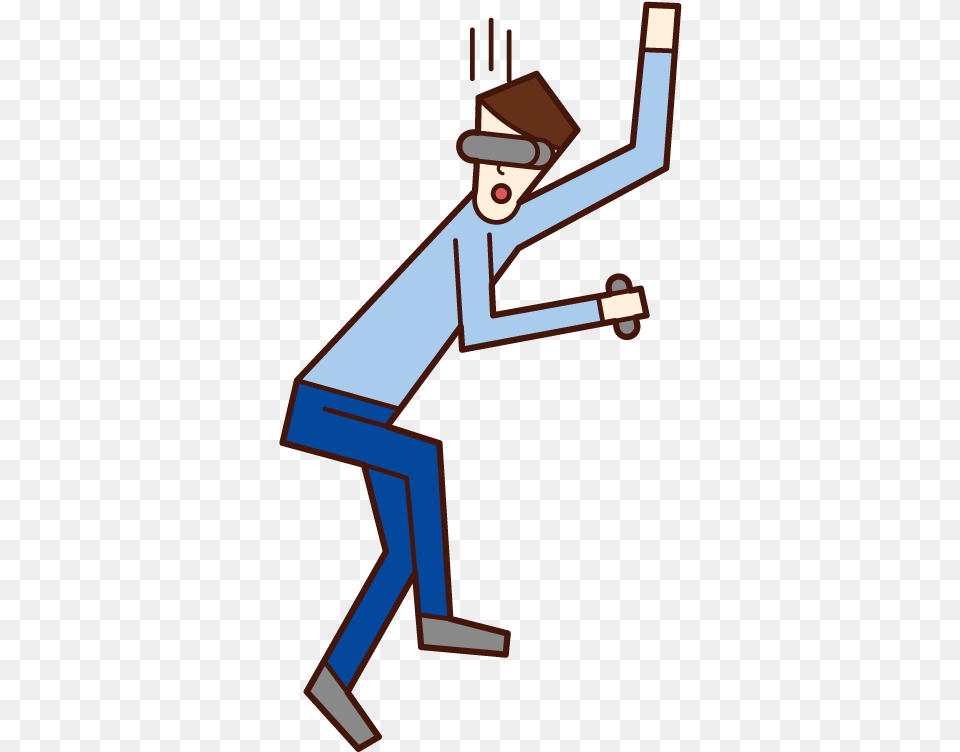 Illustration Of A Man Who Is Surprised While Vr Png