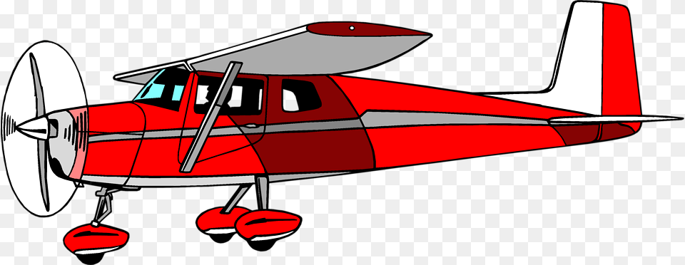 Illustration Of A Red Cessna Airplane Stock Photo Clip, Aircraft, Transportation, Vehicle Free Png Download