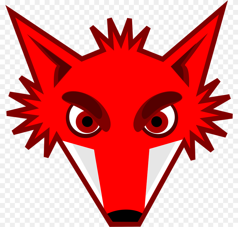 Illustration Of A Red Fox Head Pv Red Fox Drawing Face Png