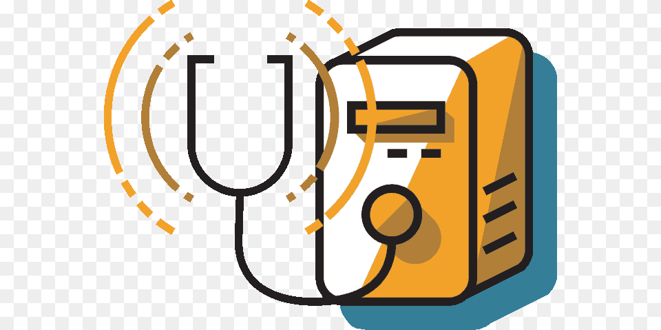 Illustration Of A Stethoscope Checking Up On A Computer, Computer Hardware, Electronics, Hardware, Dynamite Free Png Download