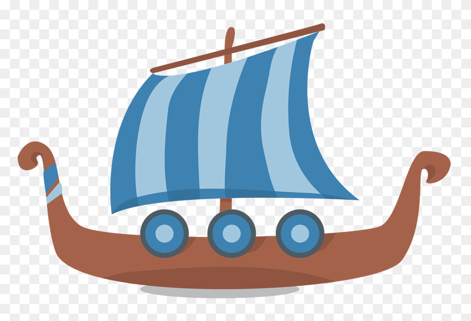 Illustration Of A Viking Ship With Sails Clip Art, Vehicle, Truck, Transportation, Trailer Truck Free Transparent Png
