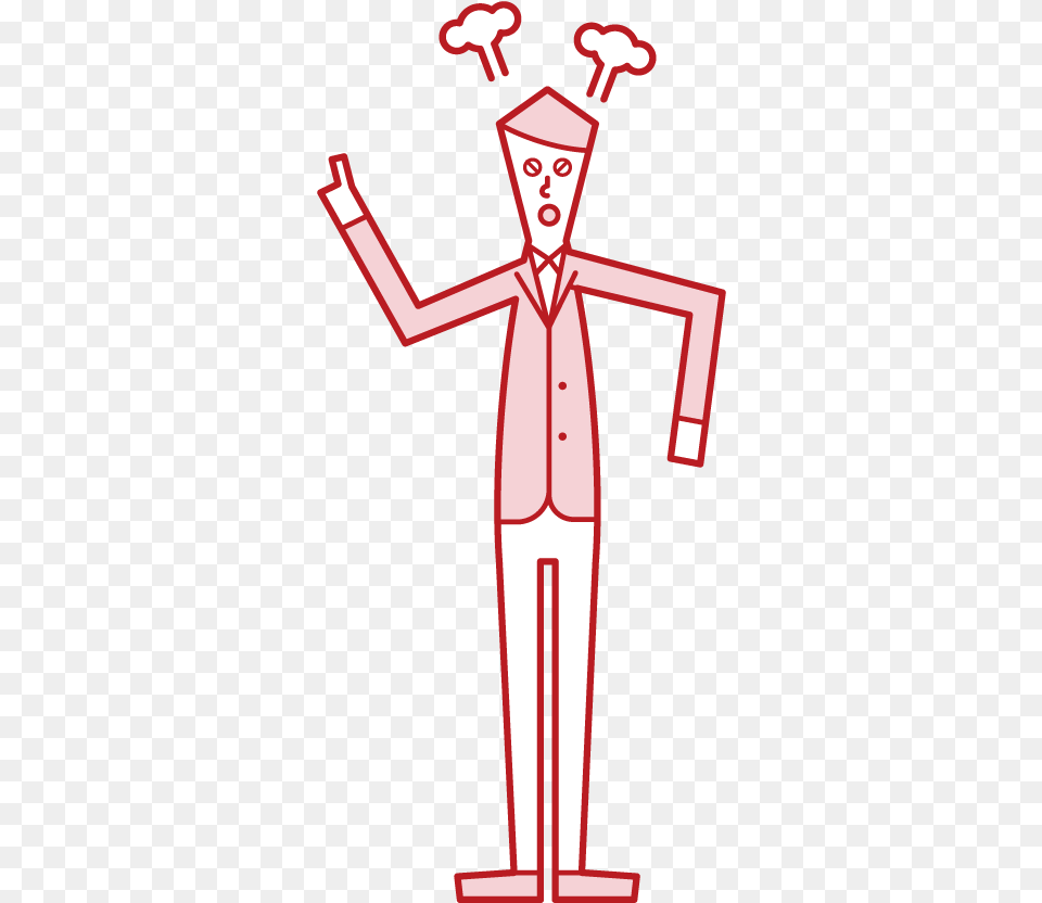 Illustration Of Angry Person Man In Suit Standing, Cross, Symbol Png