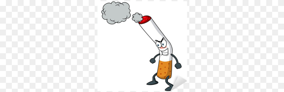Illustration Of Cartoon Cigarette Character With Smoke Cigarette Cartoon Person, Dynamite, Weapon Png