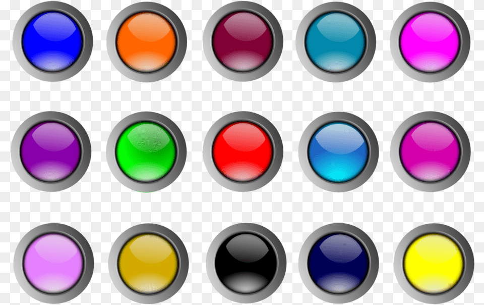 Illustration Of Colorful Blank Buttons 3d Round Button, Electronics, Sphere, Camera Lens, Lighting Png