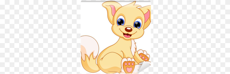 Illustration Of Cute Puppy Cartoon Wall Mural Pixers Puppy Cute Dogs Cartoon, Animal, Bear, Mammal, Wildlife Free Transparent Png