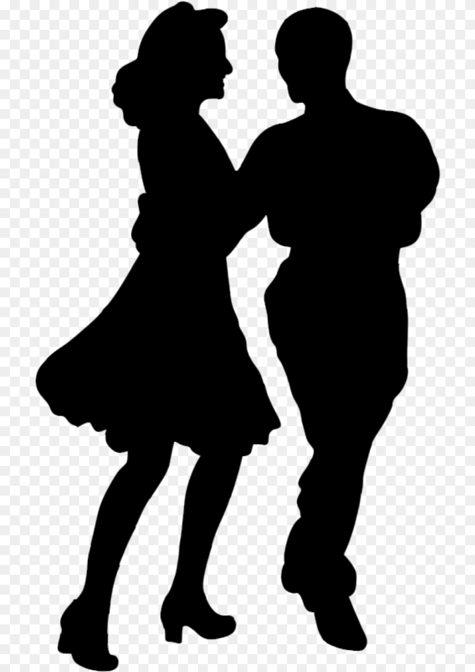 Illustration Of Dance Silhouette Couple Couple Dance Silhouette, Gray Free Png Download