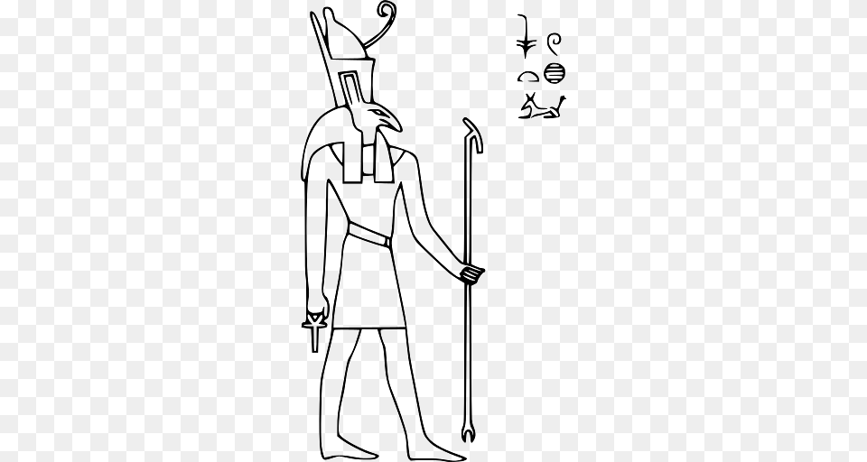Illustration Of Egyptian God Horus And Symbols Png