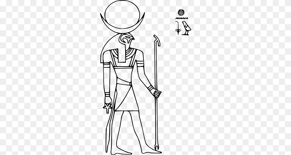 Illustration Of Egyptian God Khonsu, Person Free Png