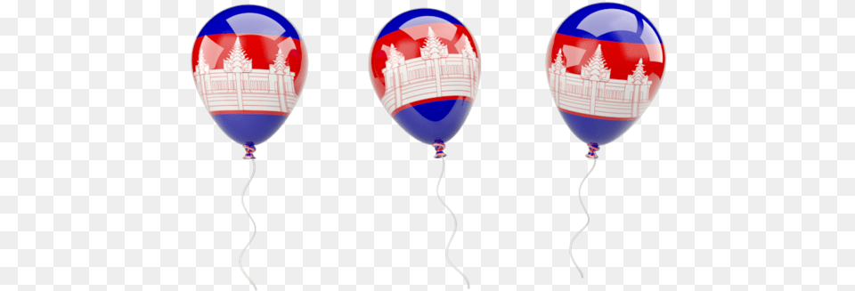 Illustration Of Flag Of Cambodia Cambodia Flag Balloon, Aircraft, Transportation, Vehicle Free Transparent Png