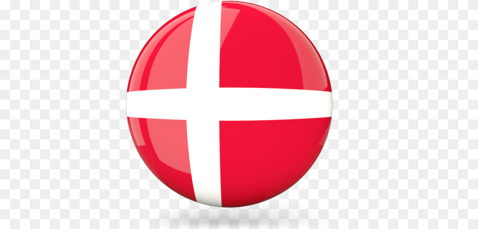 Illustration Of Flag Of Denmark, Ball, Football, Soccer, Soccer Ball Png Image