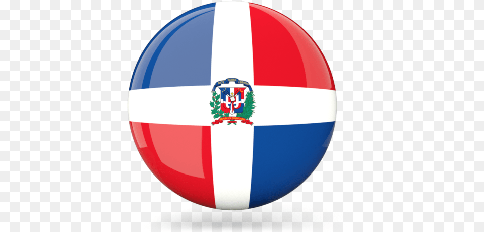 Illustration Of Flag Of Dominican Republic Dominican Republic Flag Icon, Logo, Sphere, Ball, Football Free Png