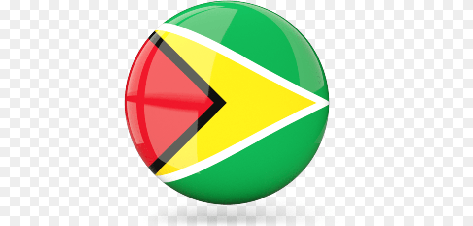 Illustration Of Flag Of Guyana Guyana Flag Round, Sphere, Ball, Rugby, Rugby Ball Free Transparent Png