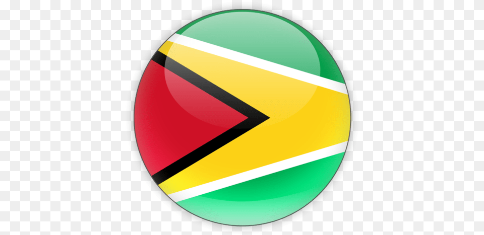 Illustration Of Flag Of Guyana Guyana Flag Round, Sphere, Disk Png Image
