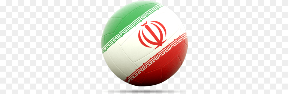 Illustration Of Flag Of Iran Volleyball Iran Flag, Ball, Football, Rugby, Rugby Ball Png Image
