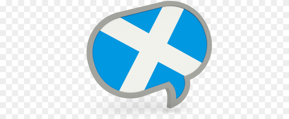 Illustration Of Flag Of Scotland Speech Blue Bubble Icon, Logo Free Transparent Png