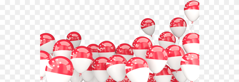 Illustration Of Flag Of Singapore Singapore Flag Clipart, Balloon, People, Person, Sphere Png