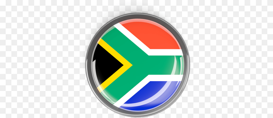 Illustration Of Flag Of South Africa South African Flag Button, Logo, Disk Free Transparent Png