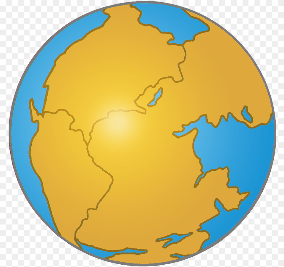 Illustration Of Pangaea The Earth When Continents Earth, Astronomy, Globe, Outer Space, Planet Free Transparent Png