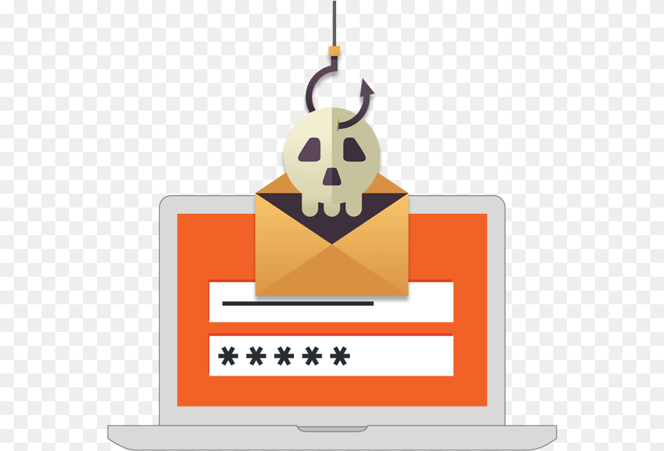 Illustration Of Skull In A Folder Over A Laptop Computer Transparent Background Clipart Cyber Attack Icon, People, Person, First Aid, Bulldozer Png Image