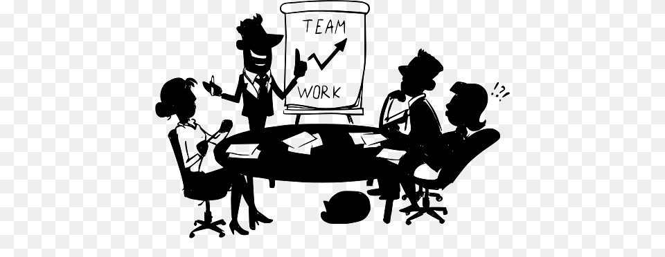 Illustration Of Teamwork In The Office, People, Person, Adult, Male Free Png Download