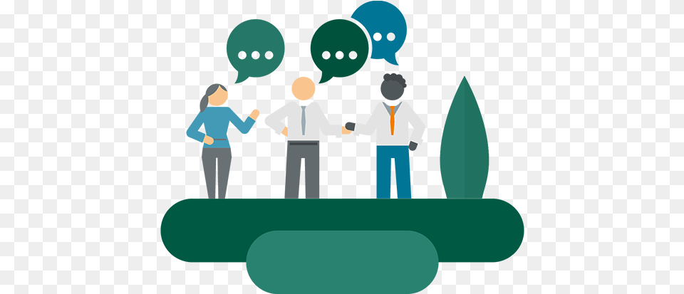 Illustration Of Two People In Dialogue In A Green Environment Illustration, Person, Adult, Male, Woman Png
